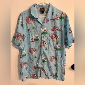 Men’s size small Box Lunch Ponyo Button up short sleeve shirt